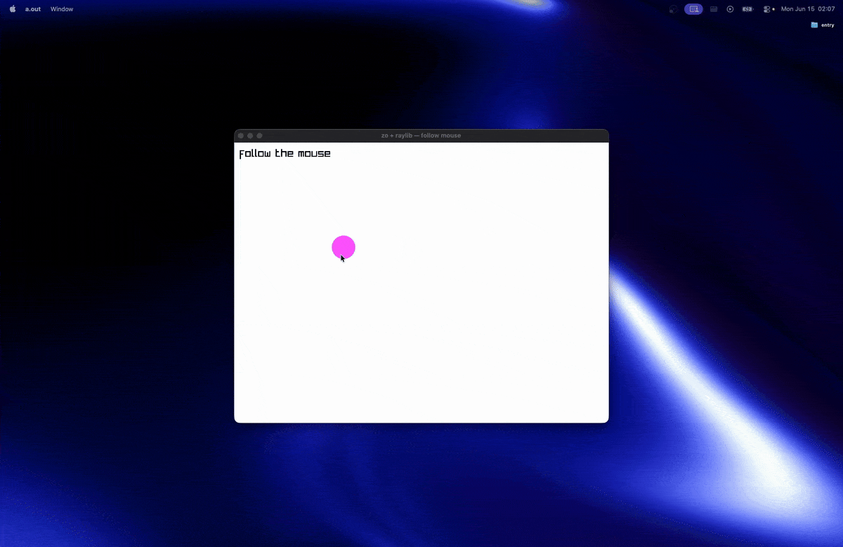 zo & raylib — mouse input