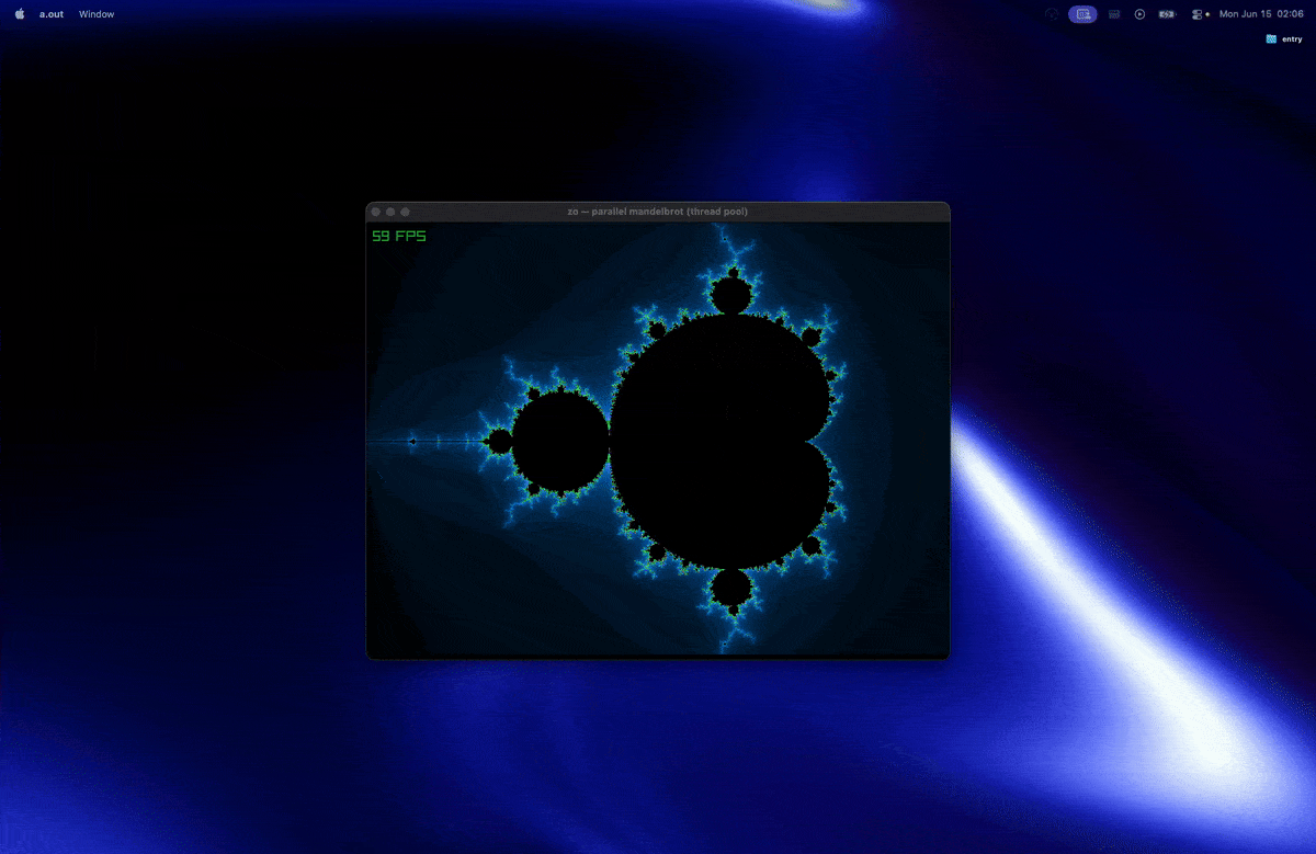 parallel mandelbrot preview